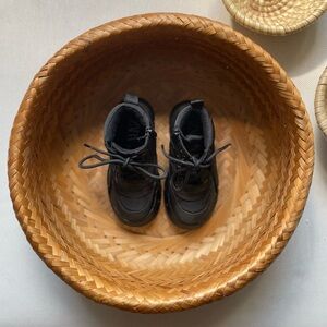 Zara Kids Black Lace-Up Boots